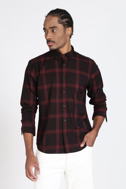 Regular Fit Check Design Cotton Shirt