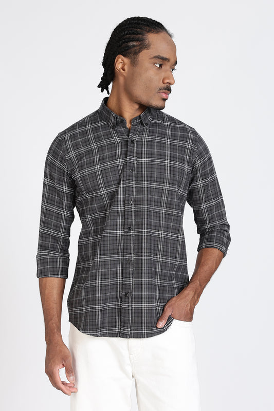 Regular Fit Check Design Cotton Shirt
