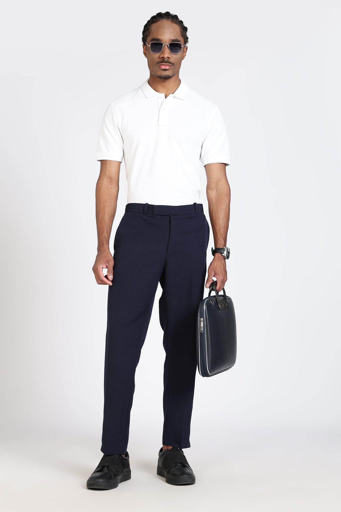Formal Barbie Fabric Navy Blue Trouser