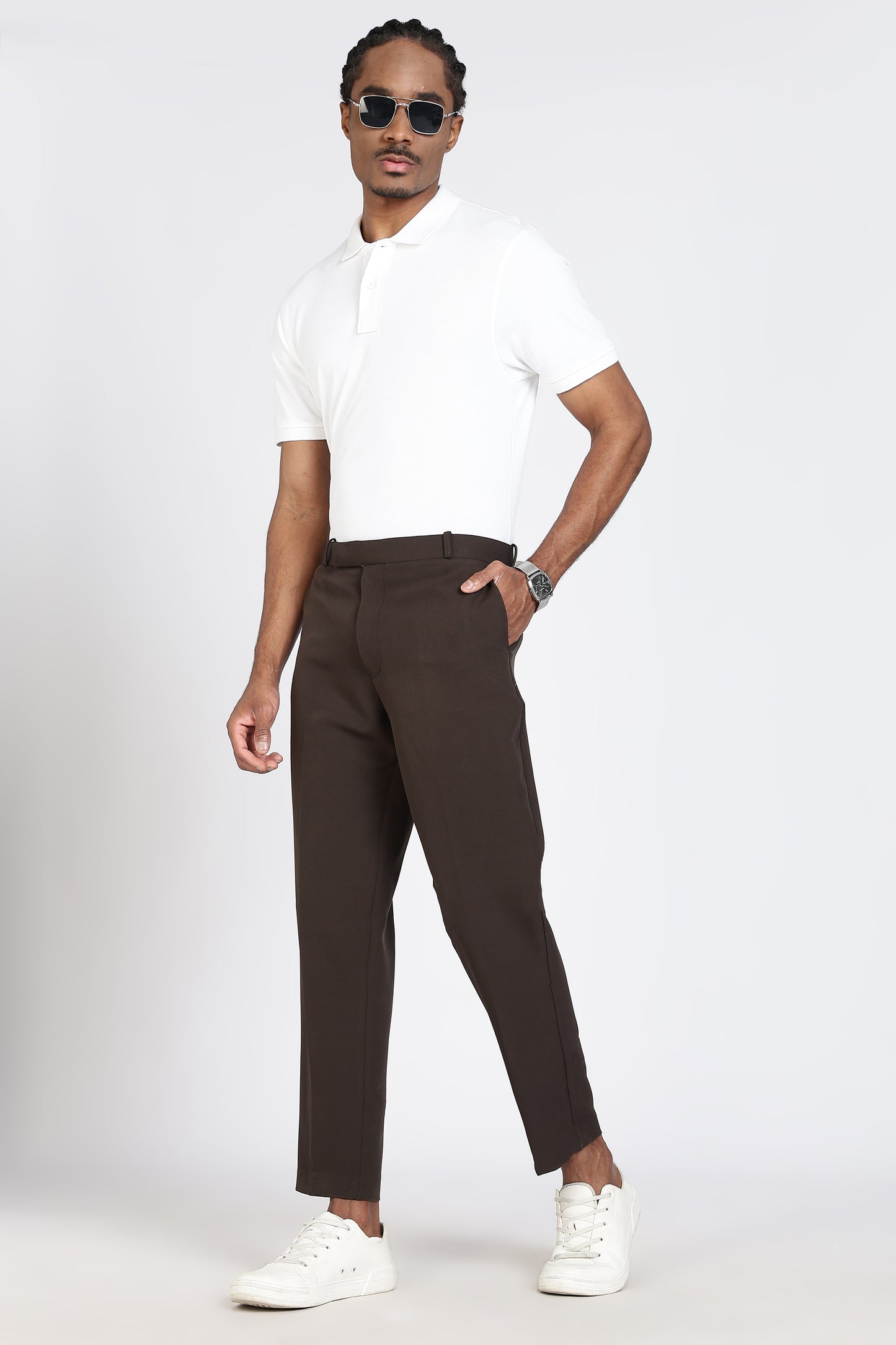 Formal Barbie Fabric Brown Trouser