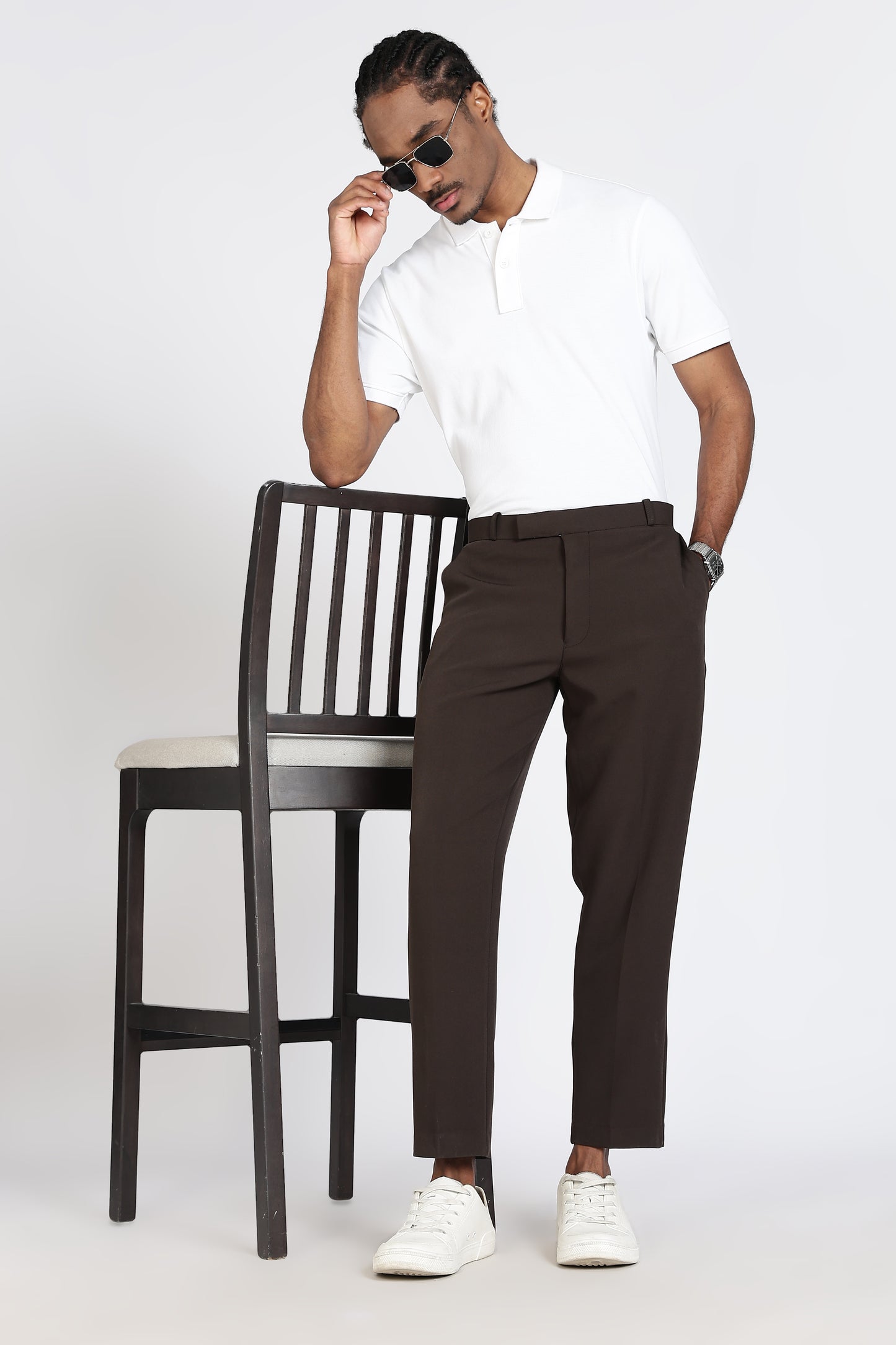 Formal Barbie Fabric Brown Trouser