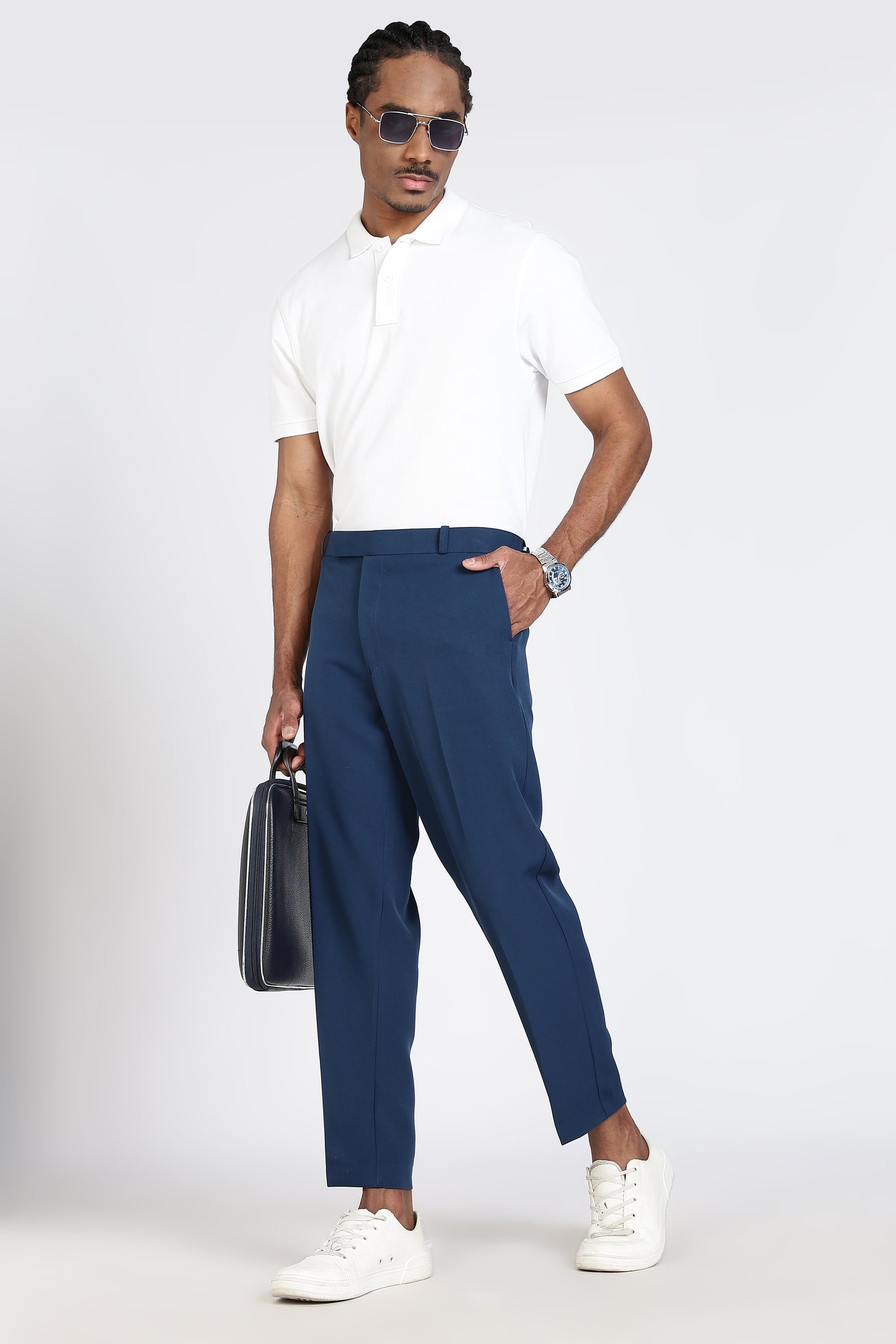 Formal Barbie Royal Blue  Fabric Trouser