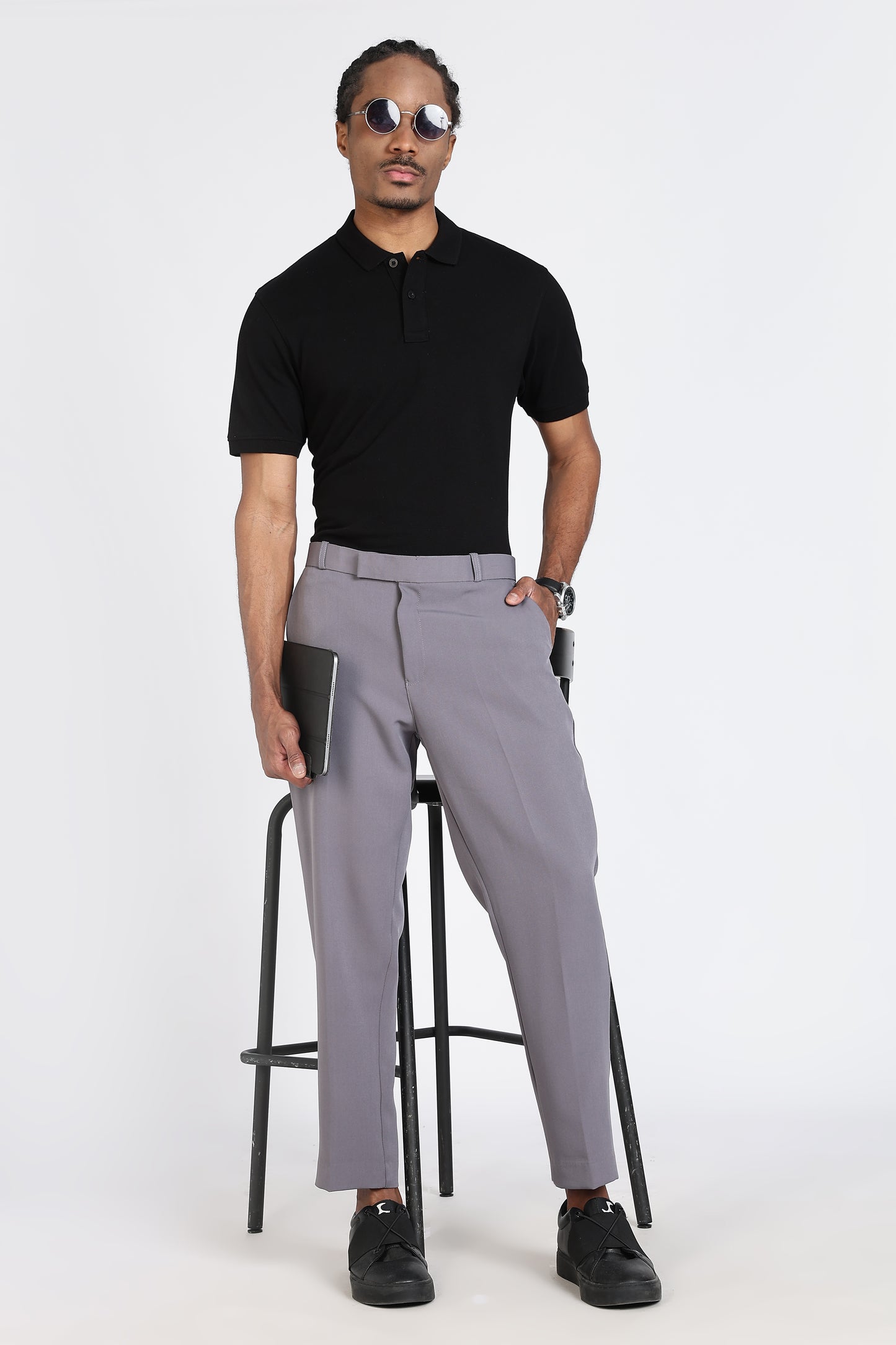 Formal Barbie Fabric Dark Grey Trouser