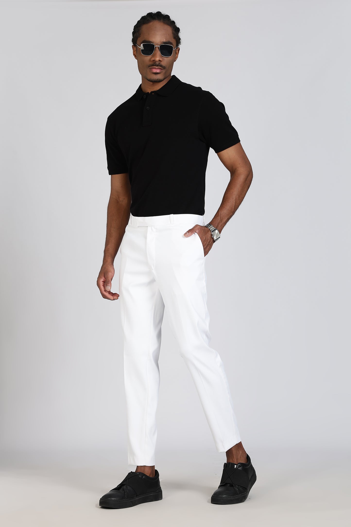 Formal Barbie Fabric White Trouser