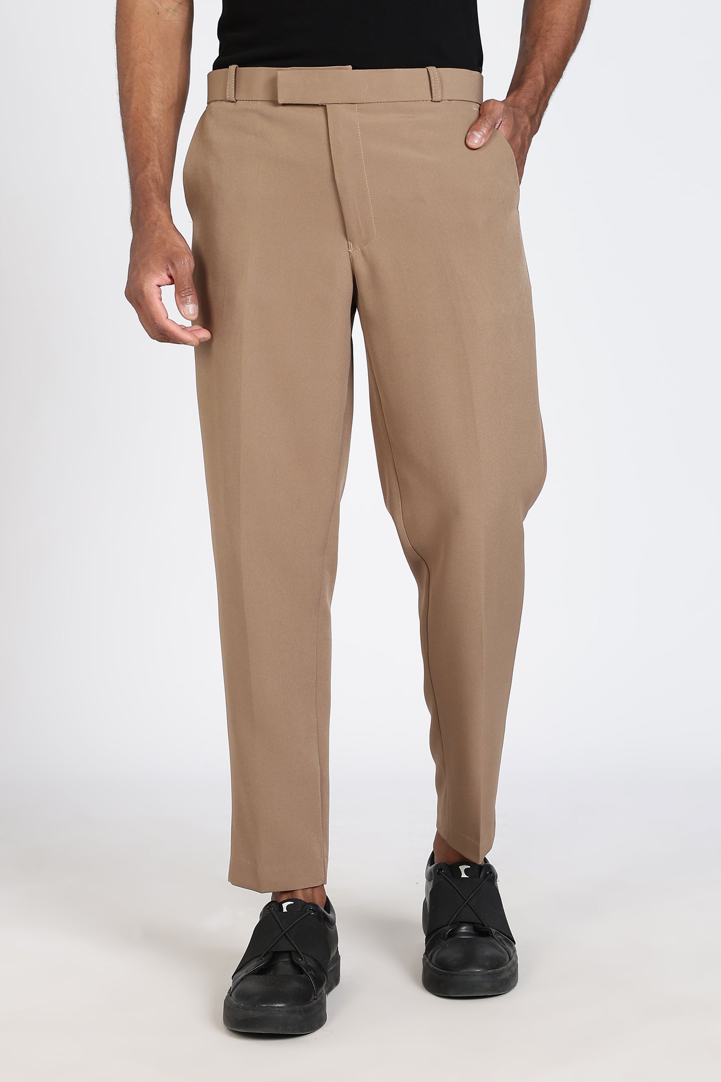 Formal Barbie Fabric Dark Beige Trouser