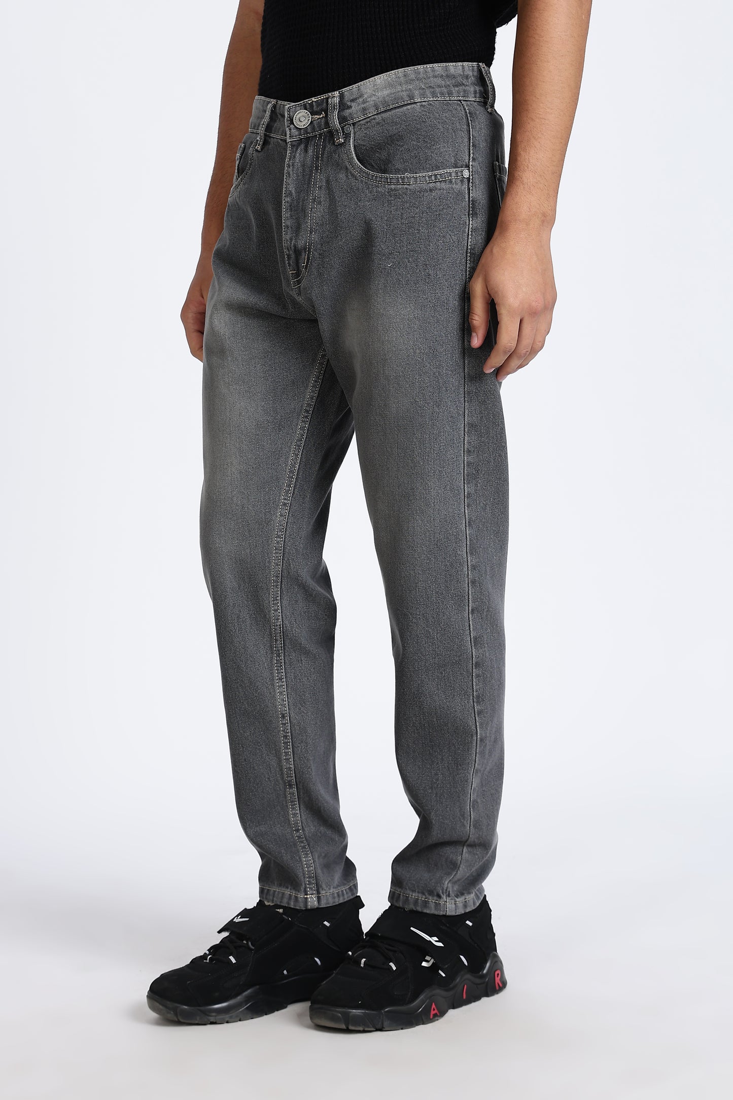Mom Fit Denim Cloud Grey Jeans