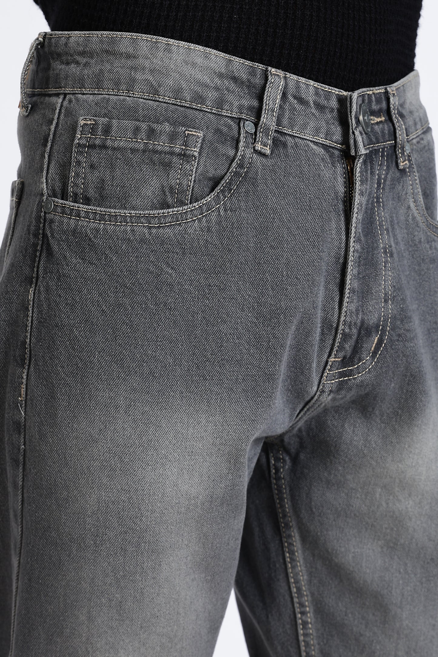 Mom Fit Denim Cloud Grey Jeans