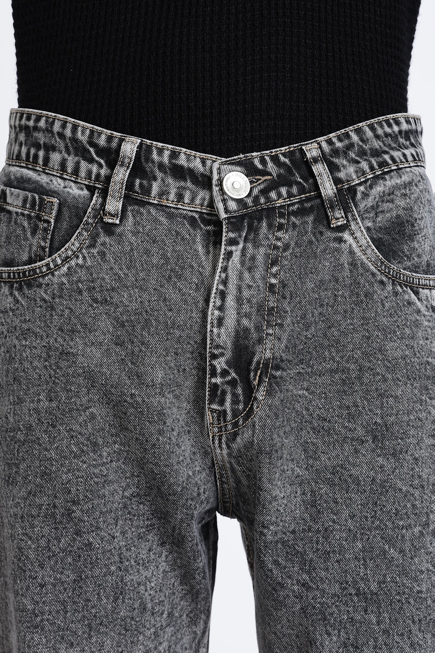 Mom Fit Retro Grey Shade Denim Jeans