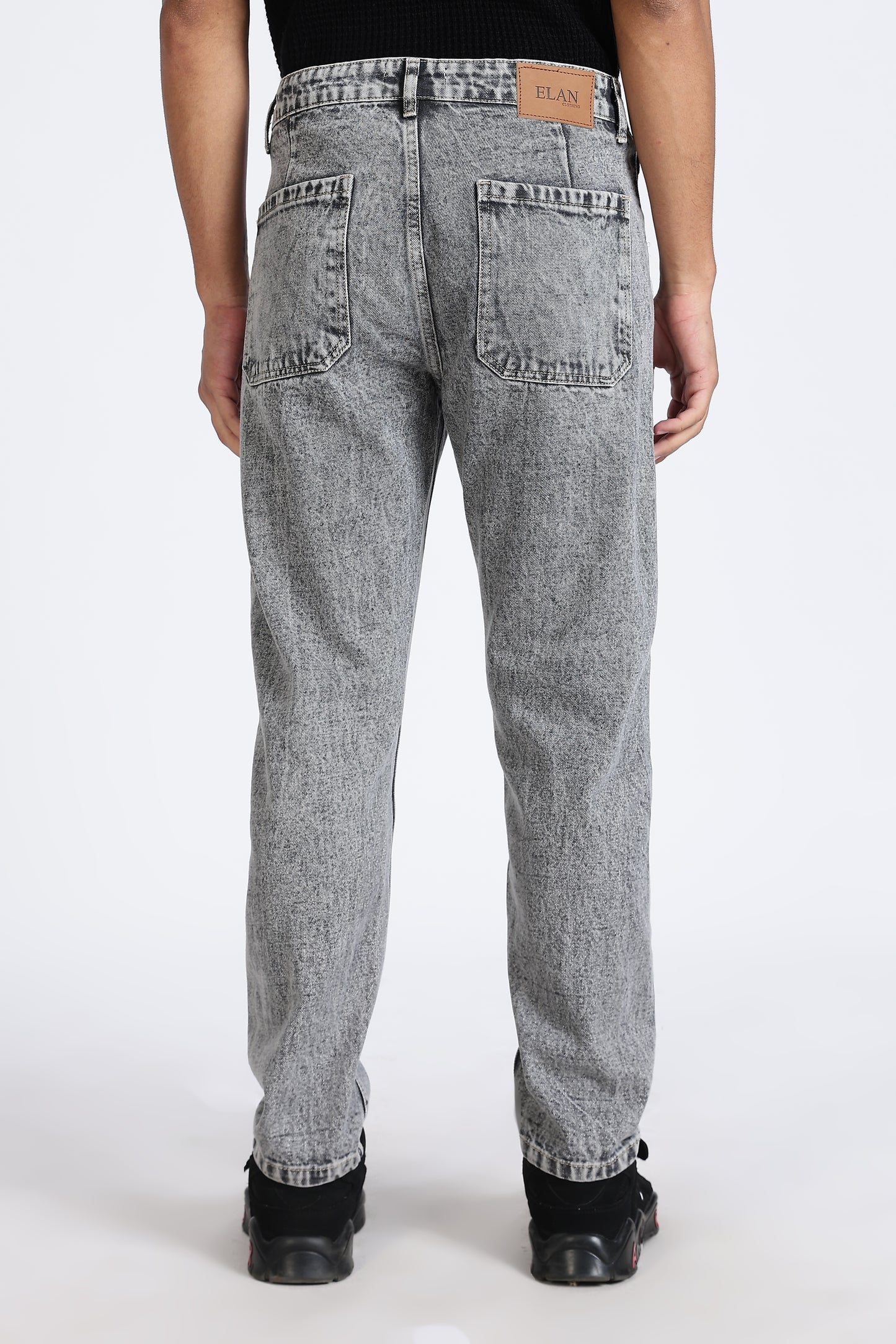 Mom Fit Frosted Grey Shade Denim Jeans