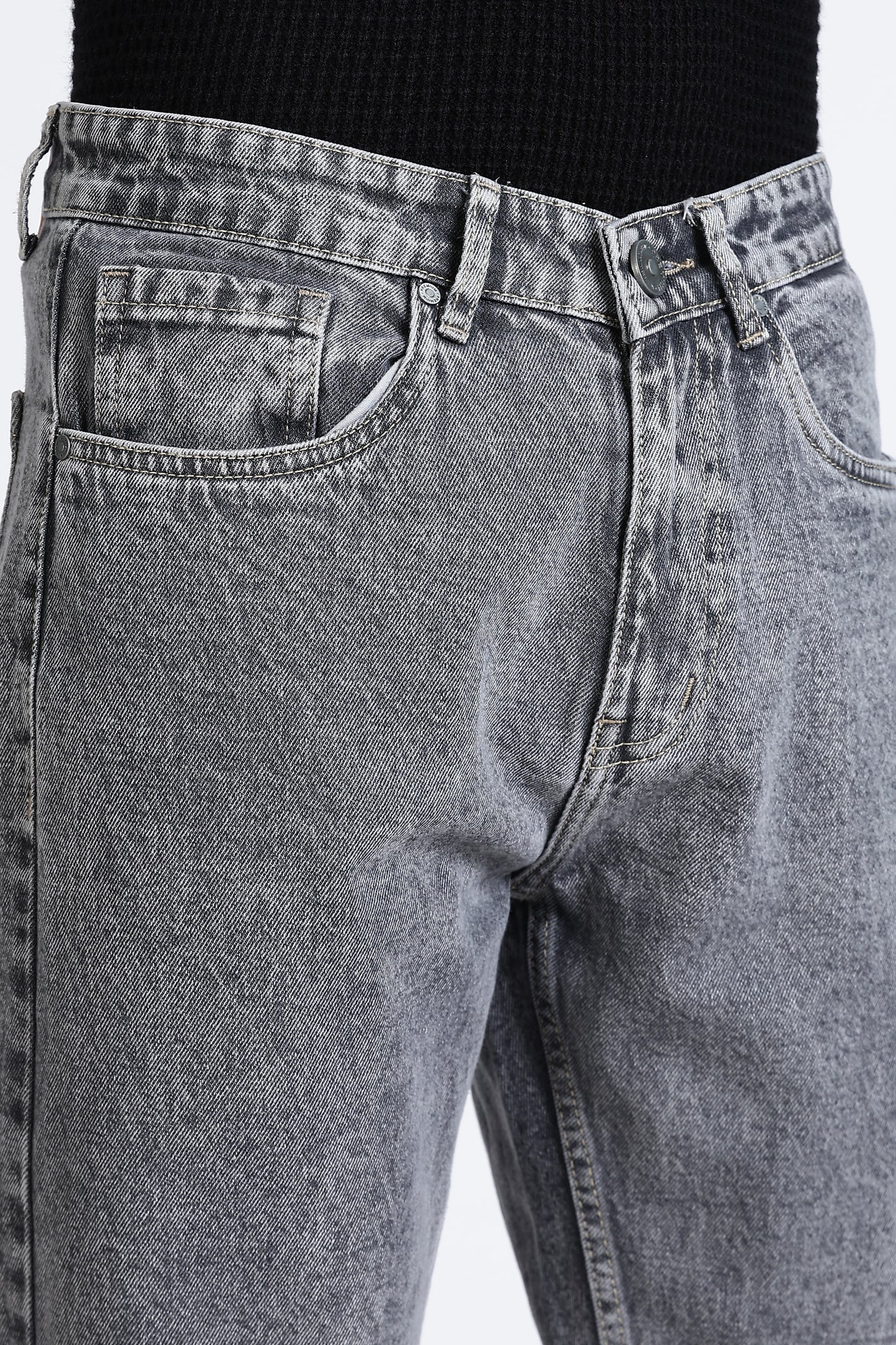 Mom Fit Denim Vintage Grey Jeans