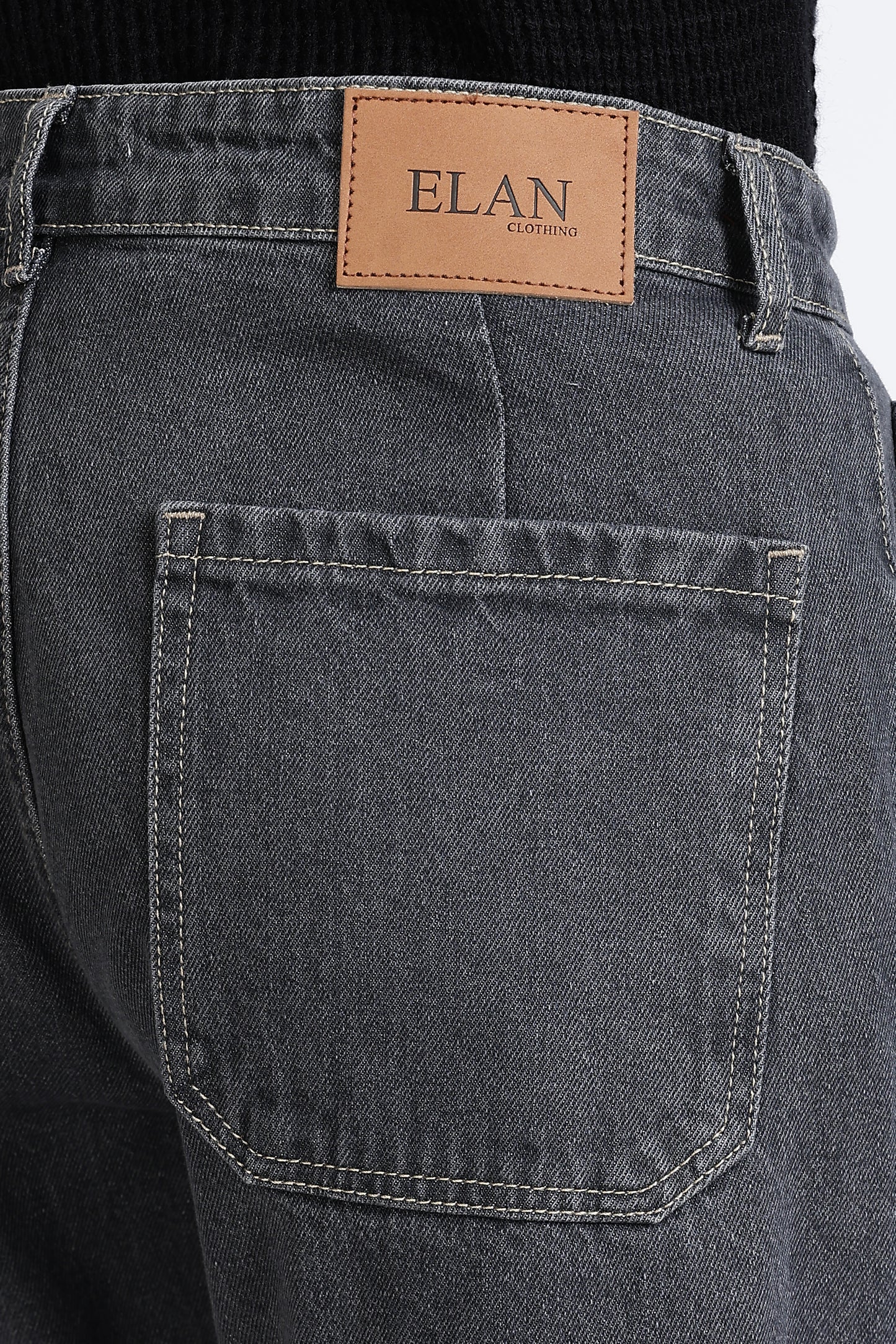 Mom Fit Denim Jeans Charcoal Grey