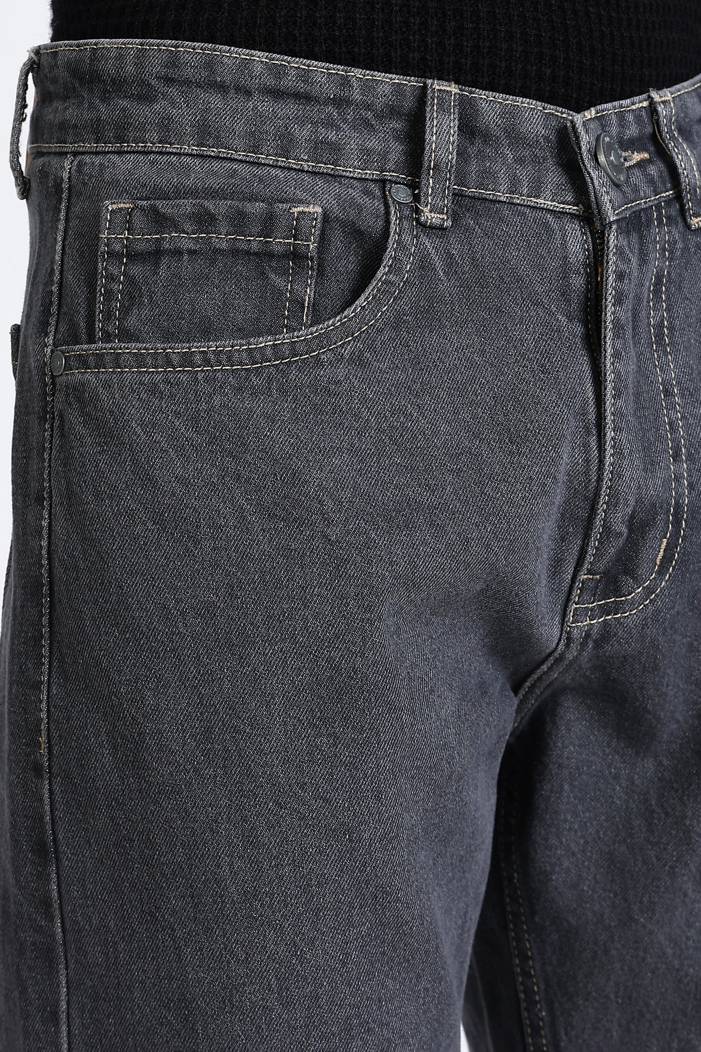Mom Fit Denim Jeans Charcoal Grey