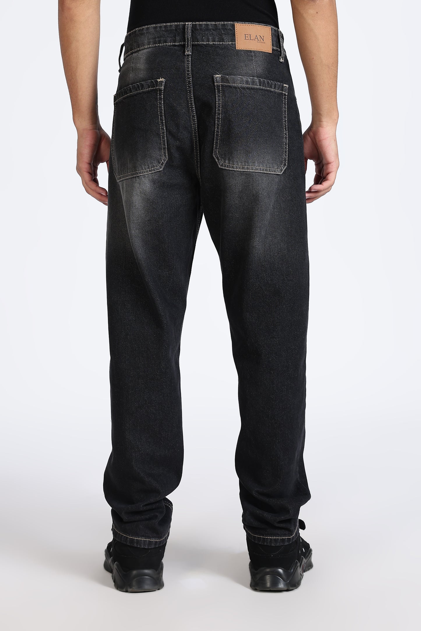 Mom Fit Black Shade Denim Jeans