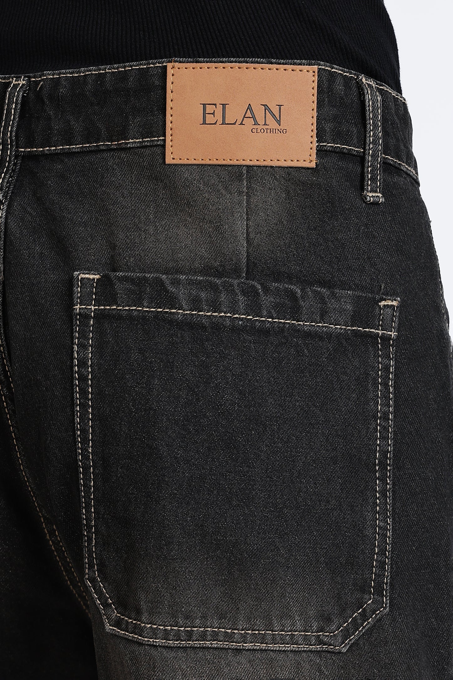 Mom Fit Denim Jeans Smoky Black Shade