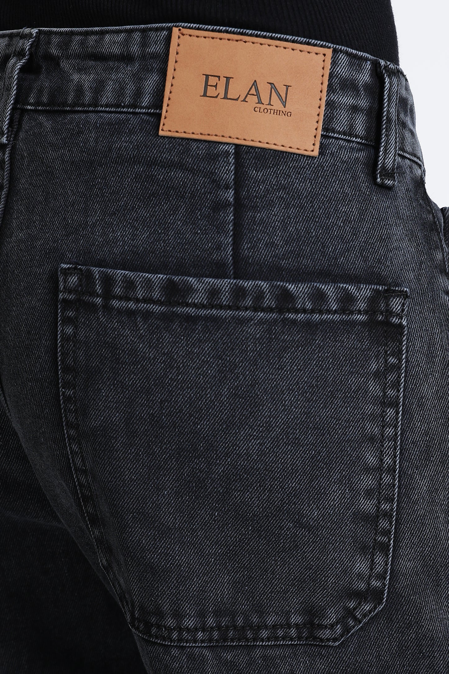 Mom Fit Denim Jeans Carbon Black Shade