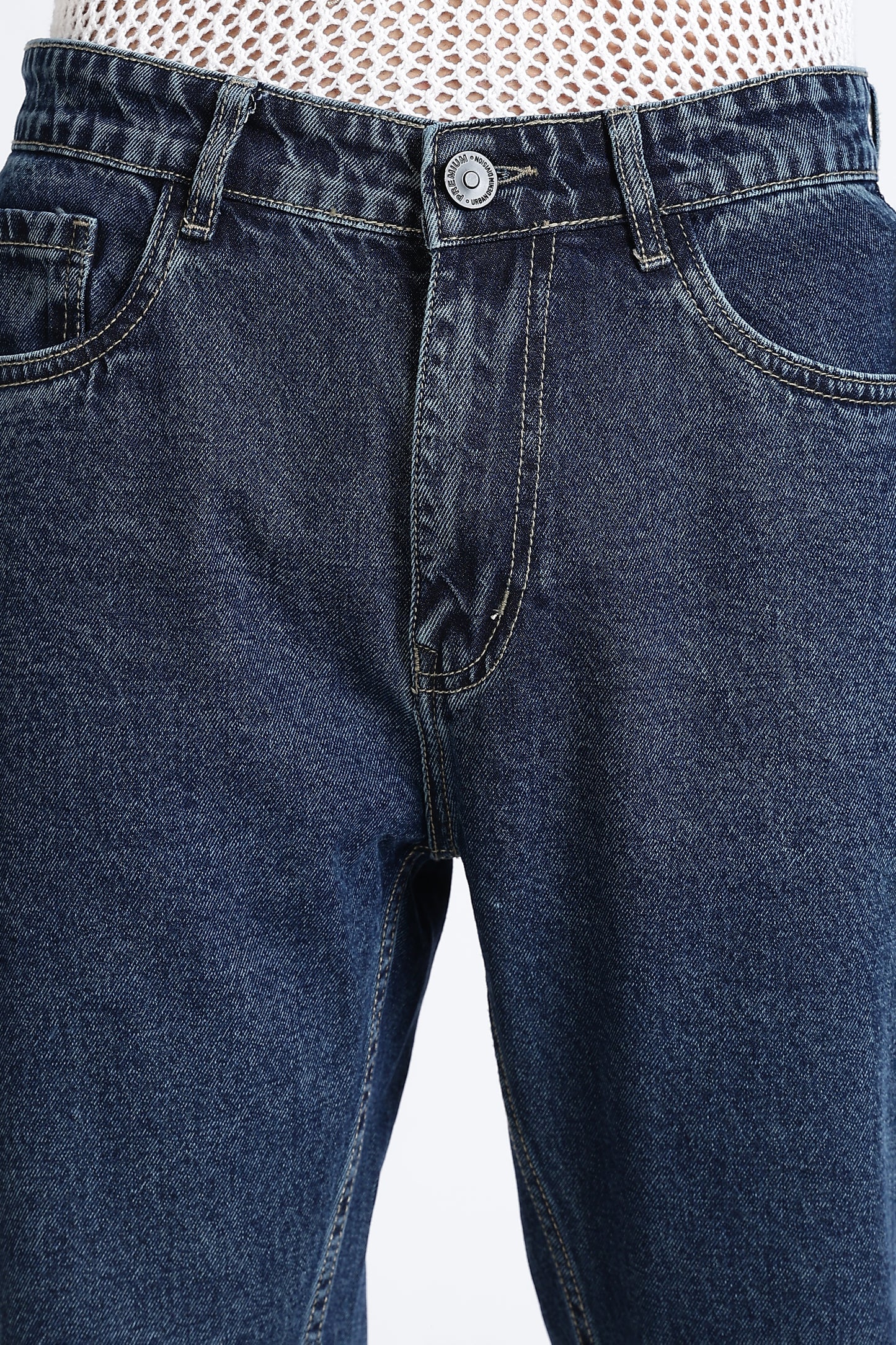 Mom Fit Classic Indigo Denim Jeans