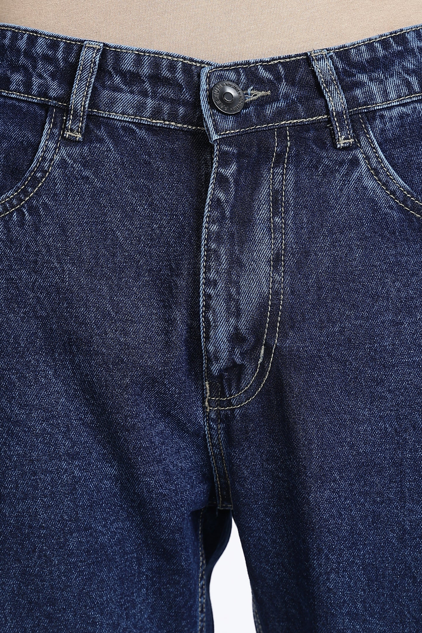 Mom Fit Dark Blue Shade Denim Jeans