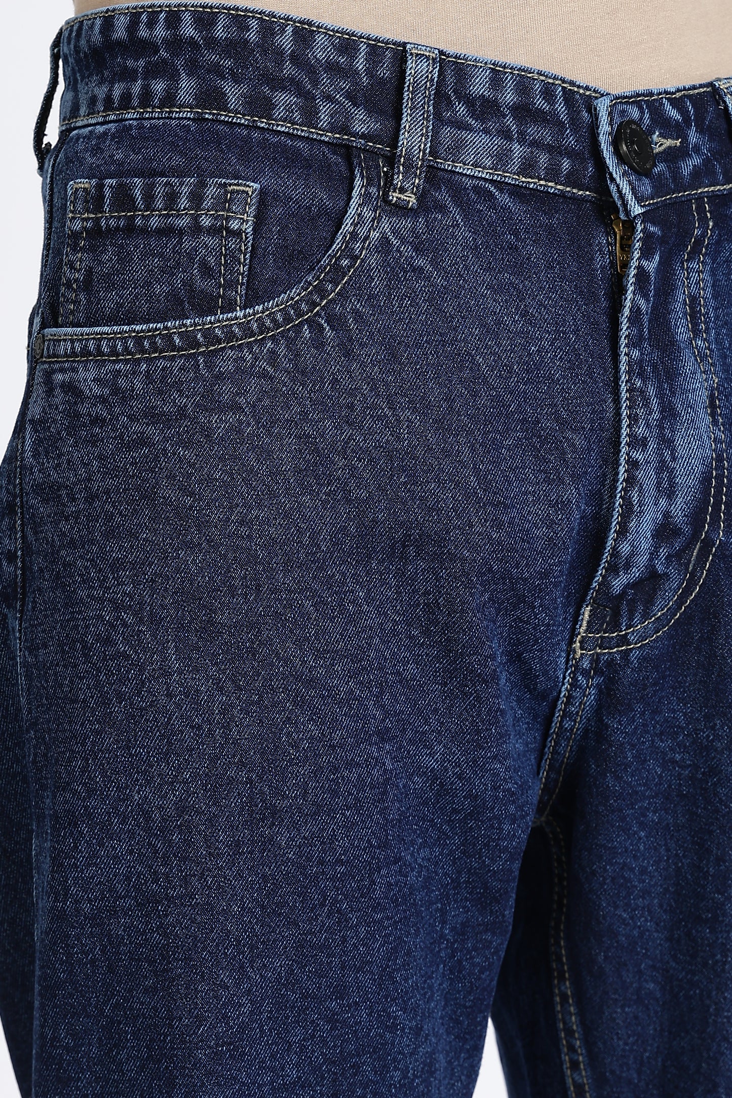 Mom Fit Dark Blue Shade Denim Jeans