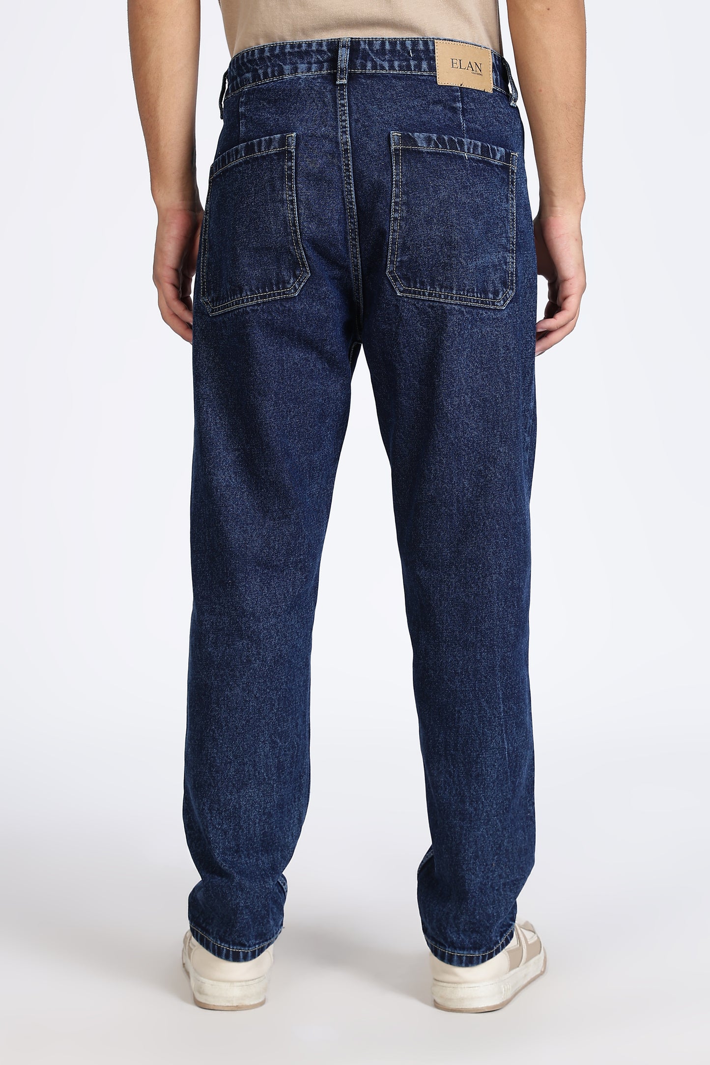 Mom Fit Dark Blue Shade Denim Jeans