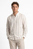 Vertical Stripe Regular Fit Shirt - Ivory