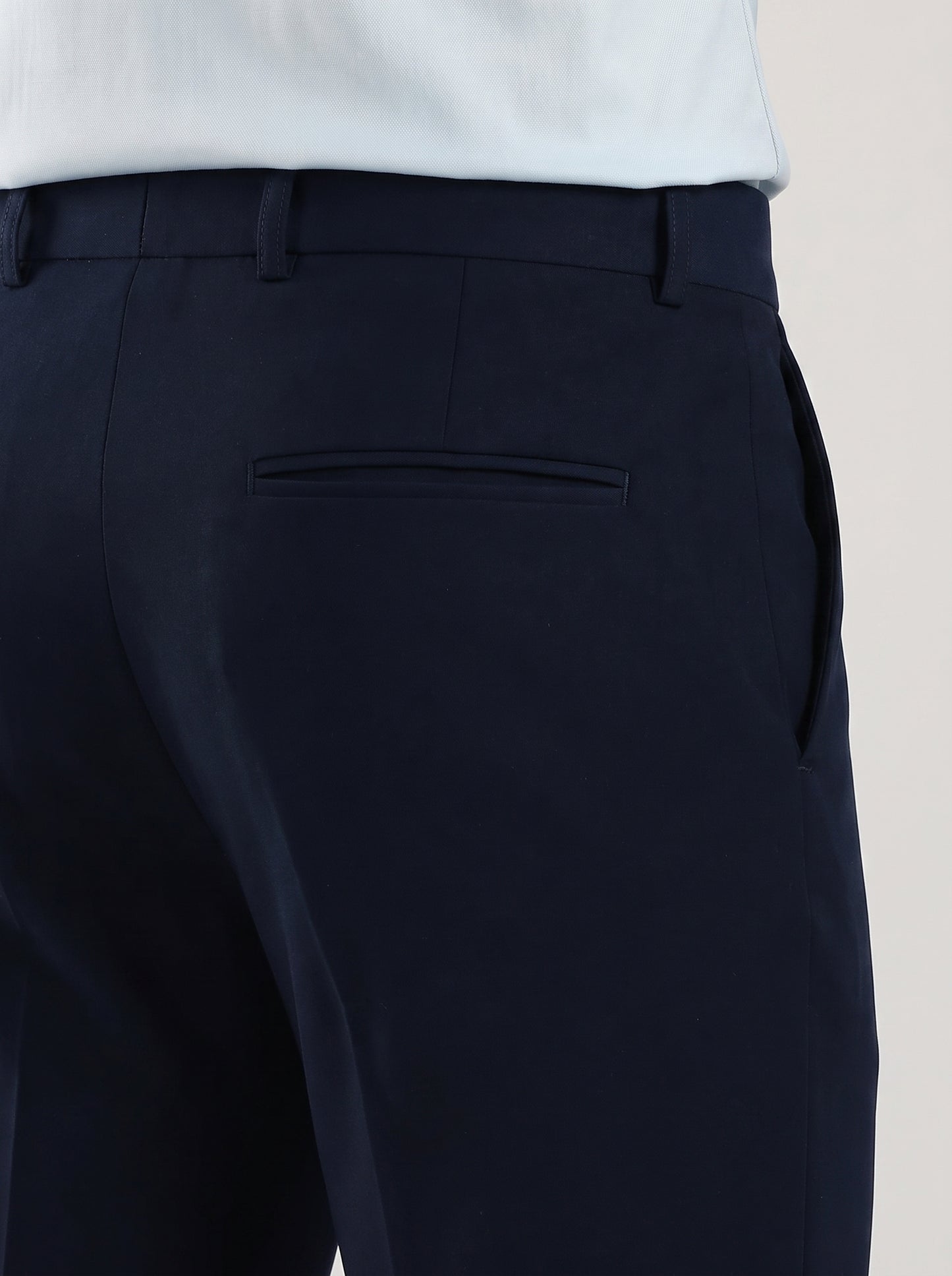 Navy Blue Signature Armani-Finish Bootcut Trousers