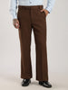 Brown Signature Armani-Finish Bootcut Trousers