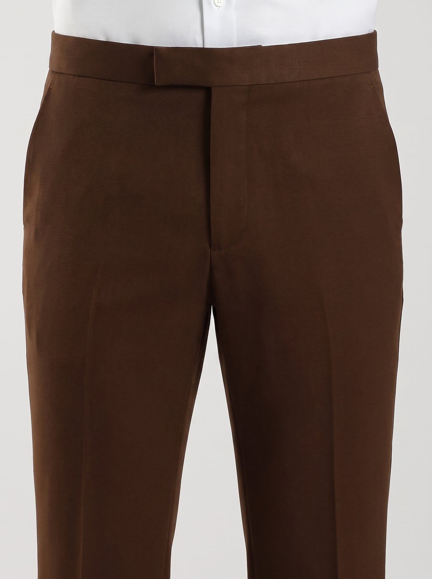 Brown Signature Armani-Finish Bootcut Trousers