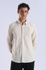 Regular Fit Beige Textured Cotton Shirt