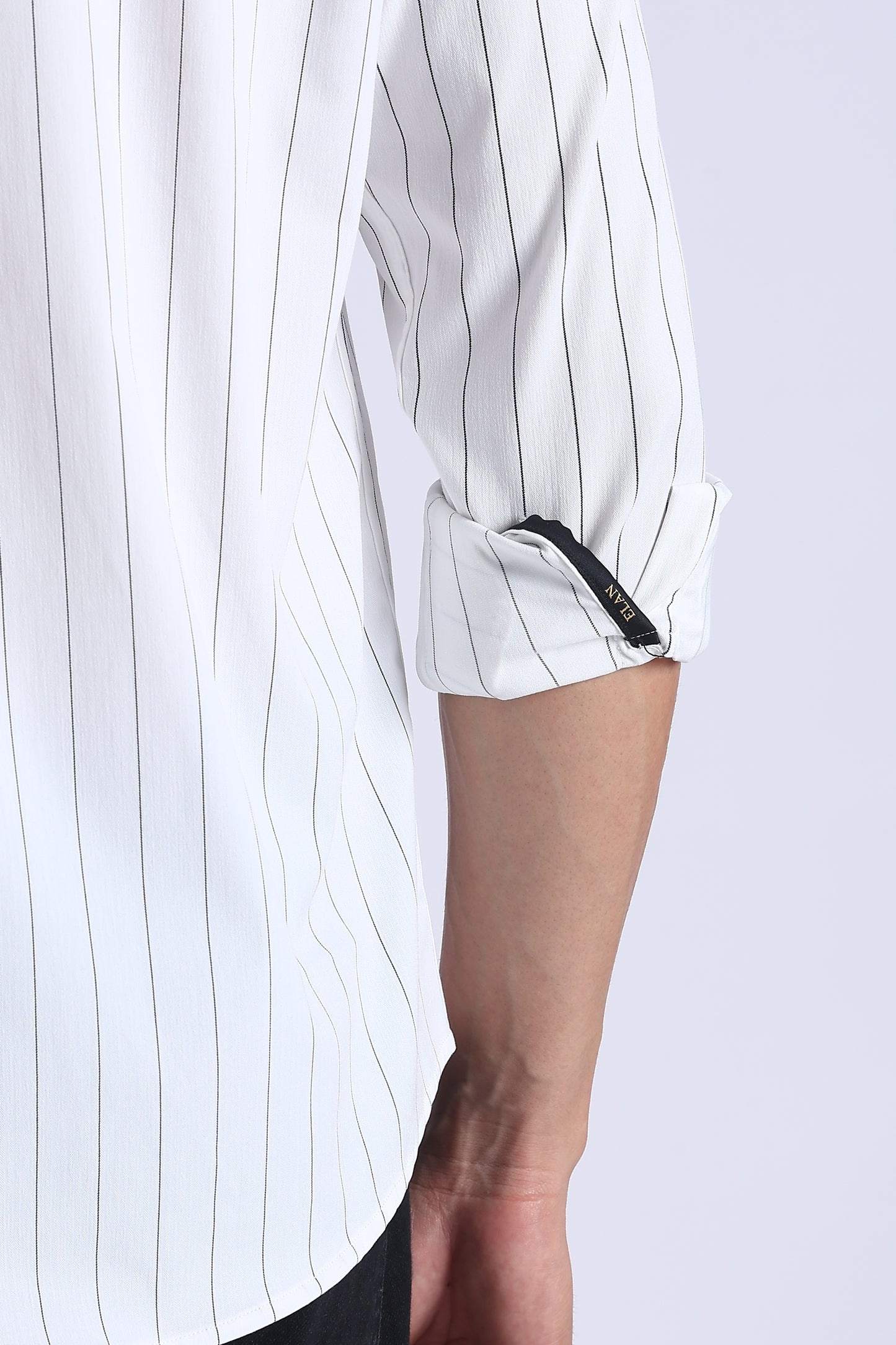 Slim Fit White Button Down Stripe Shirt