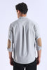 Slim Fit Light Grey Elbow Patch Shirt