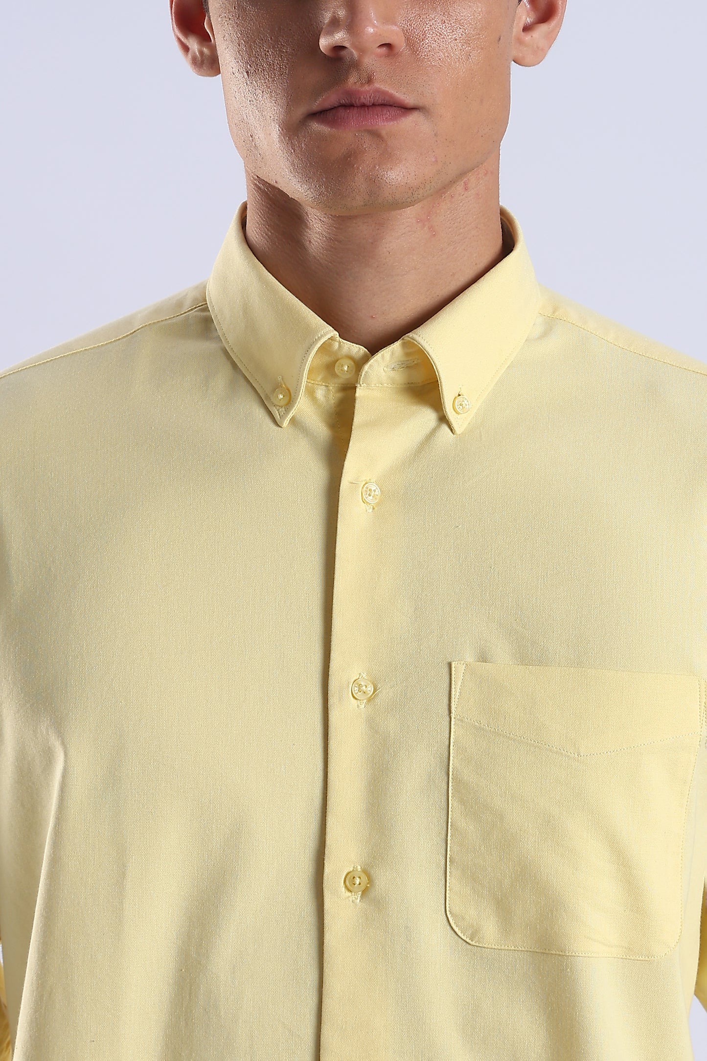 Regular Fit Yellow Elbow Patch Shirt