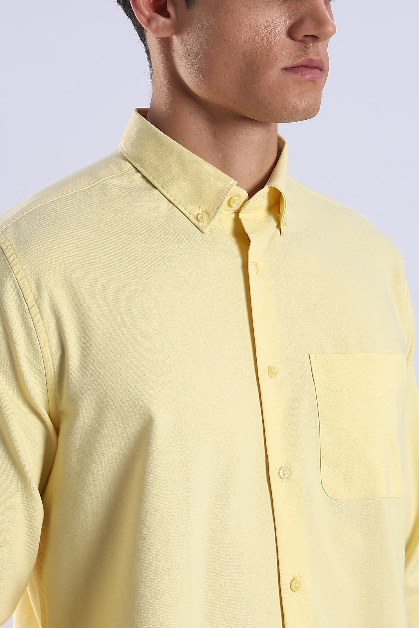 Regular Fit Yellow Elbow Patch Shirt