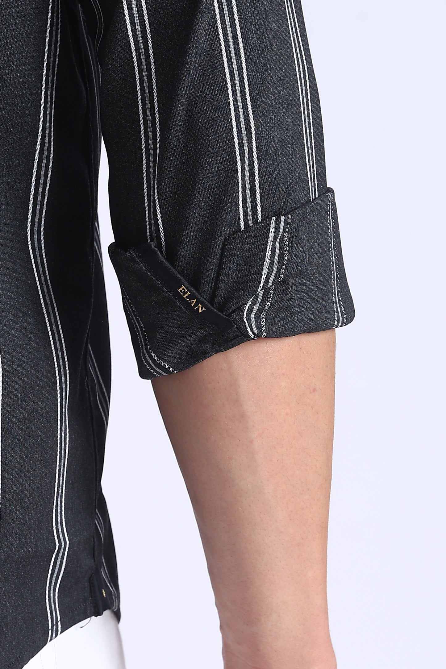 Regular Fit Black Vertical Stripe Shirt