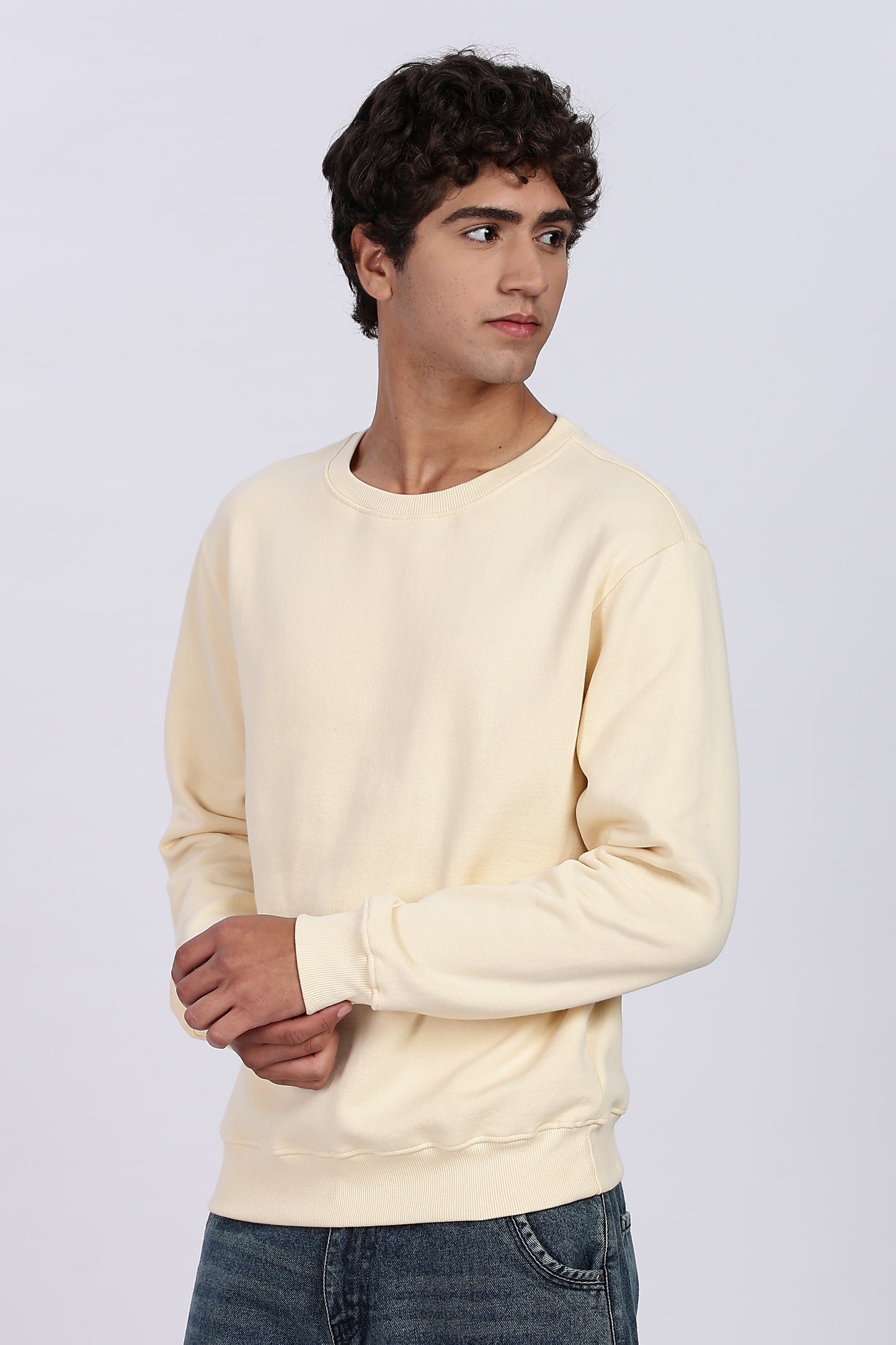 Soft Beige Minimal Sweatshirt