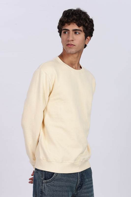 Soft Beige Minimal Sweatshirt