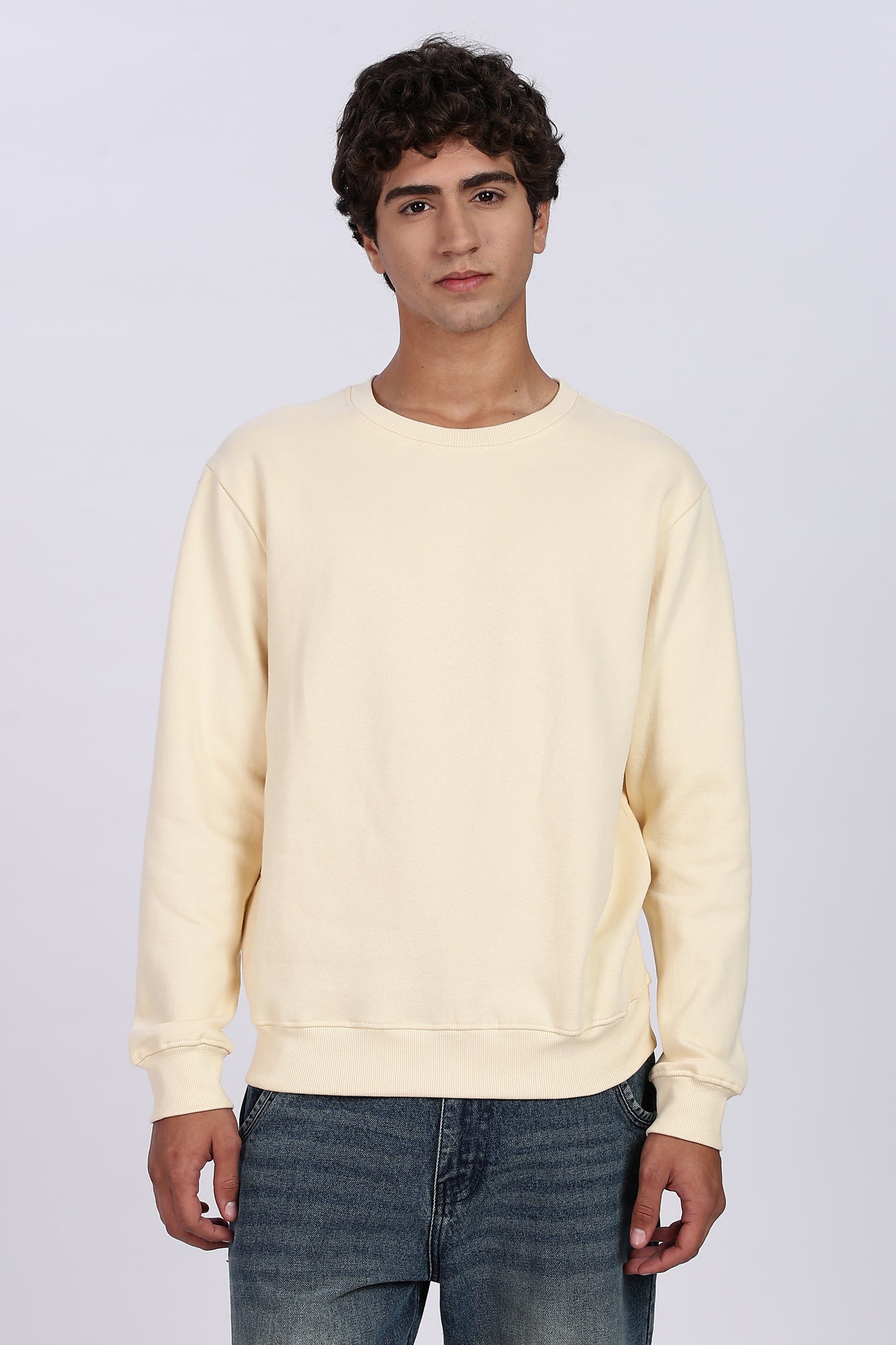 Soft Beige Minimal Sweatshirt