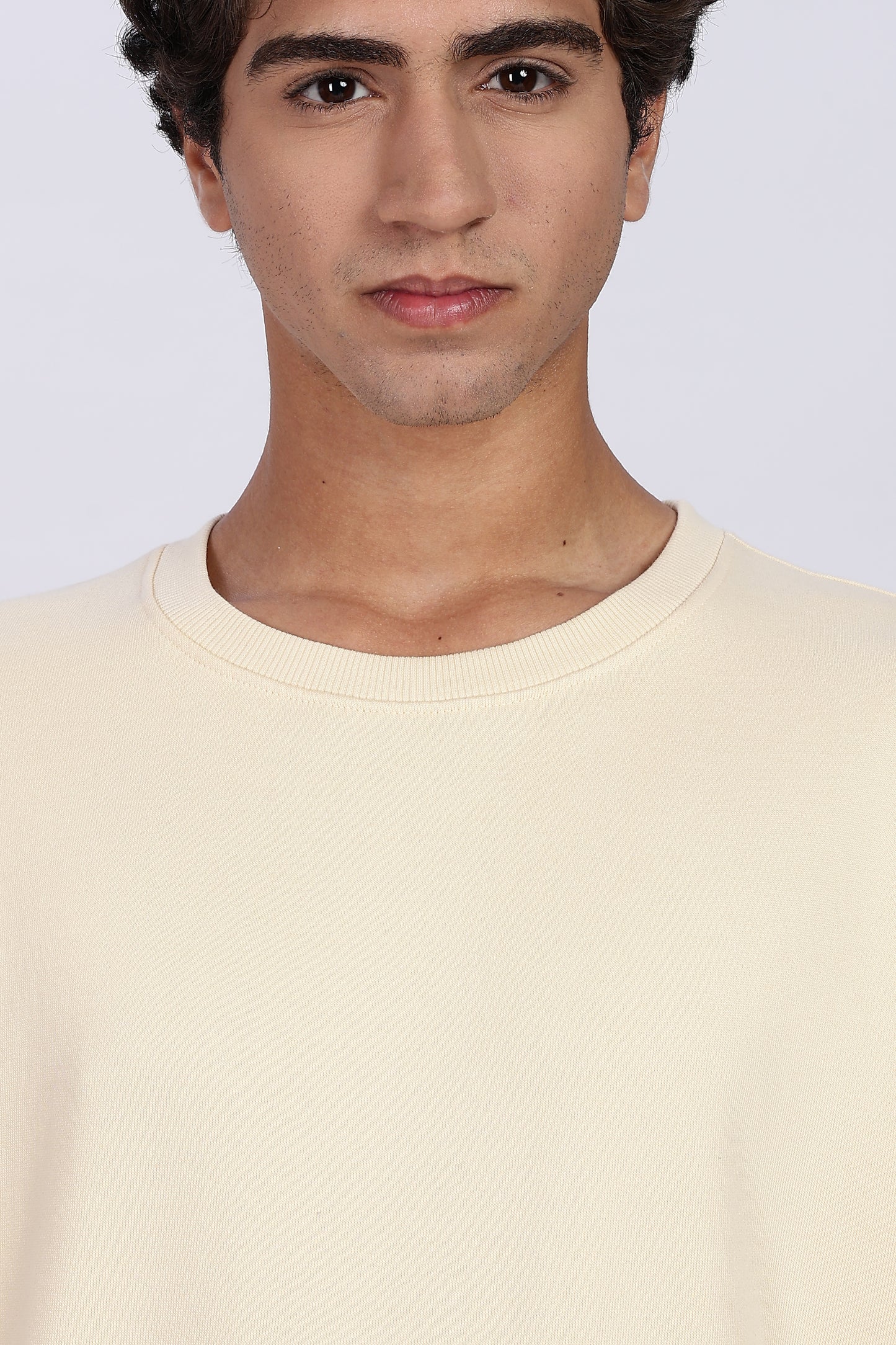 Soft Beige Minimal Sweatshirt
