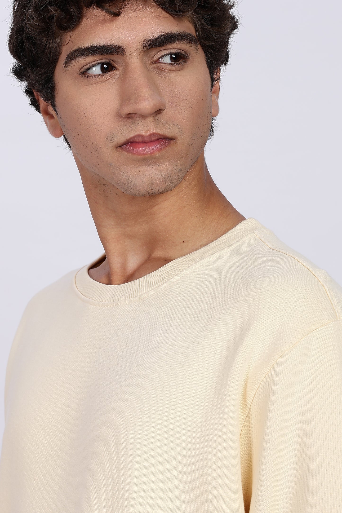 Soft Beige Minimal Sweatshirt