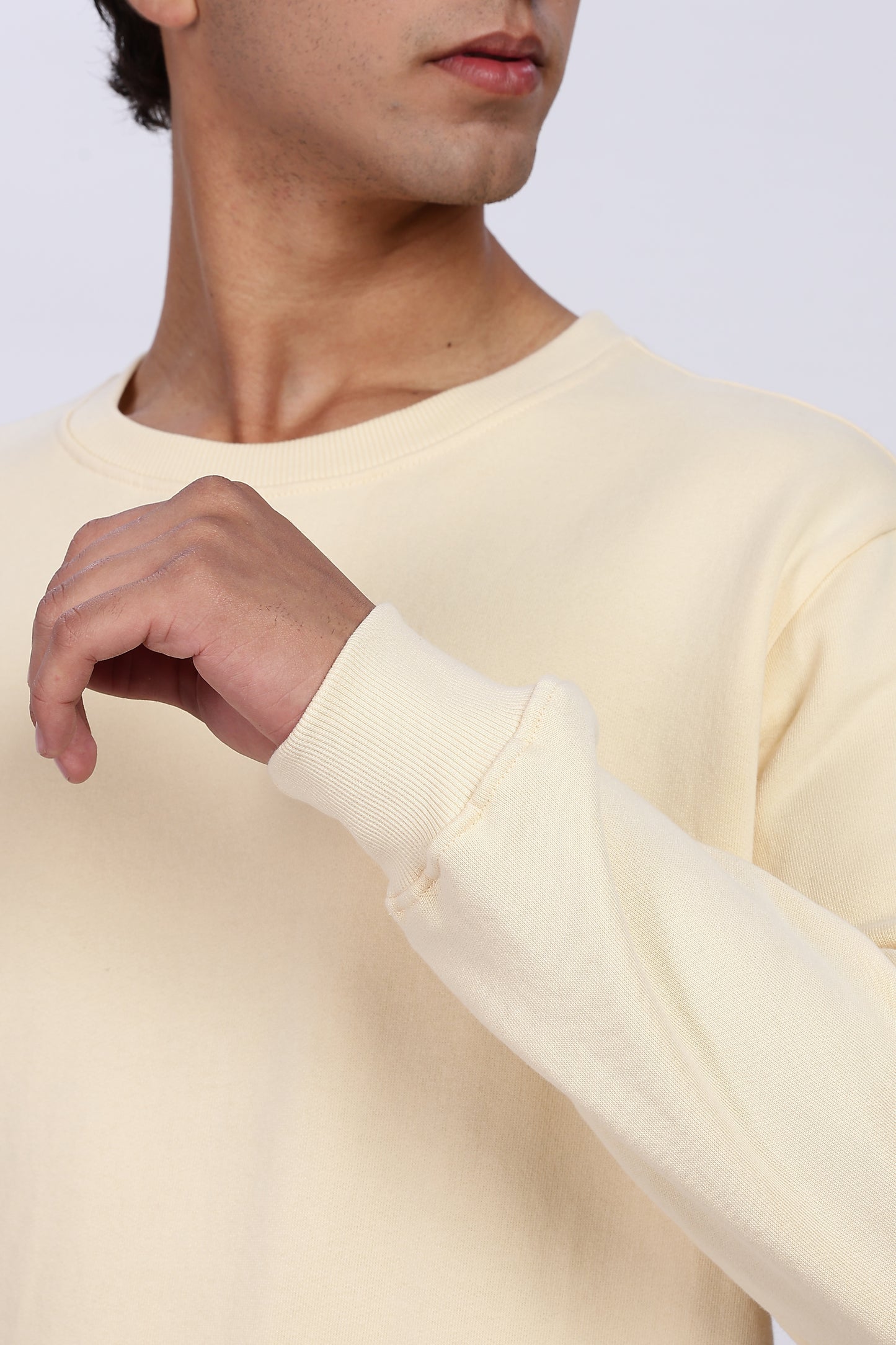 Soft Beige Minimal Sweatshirt