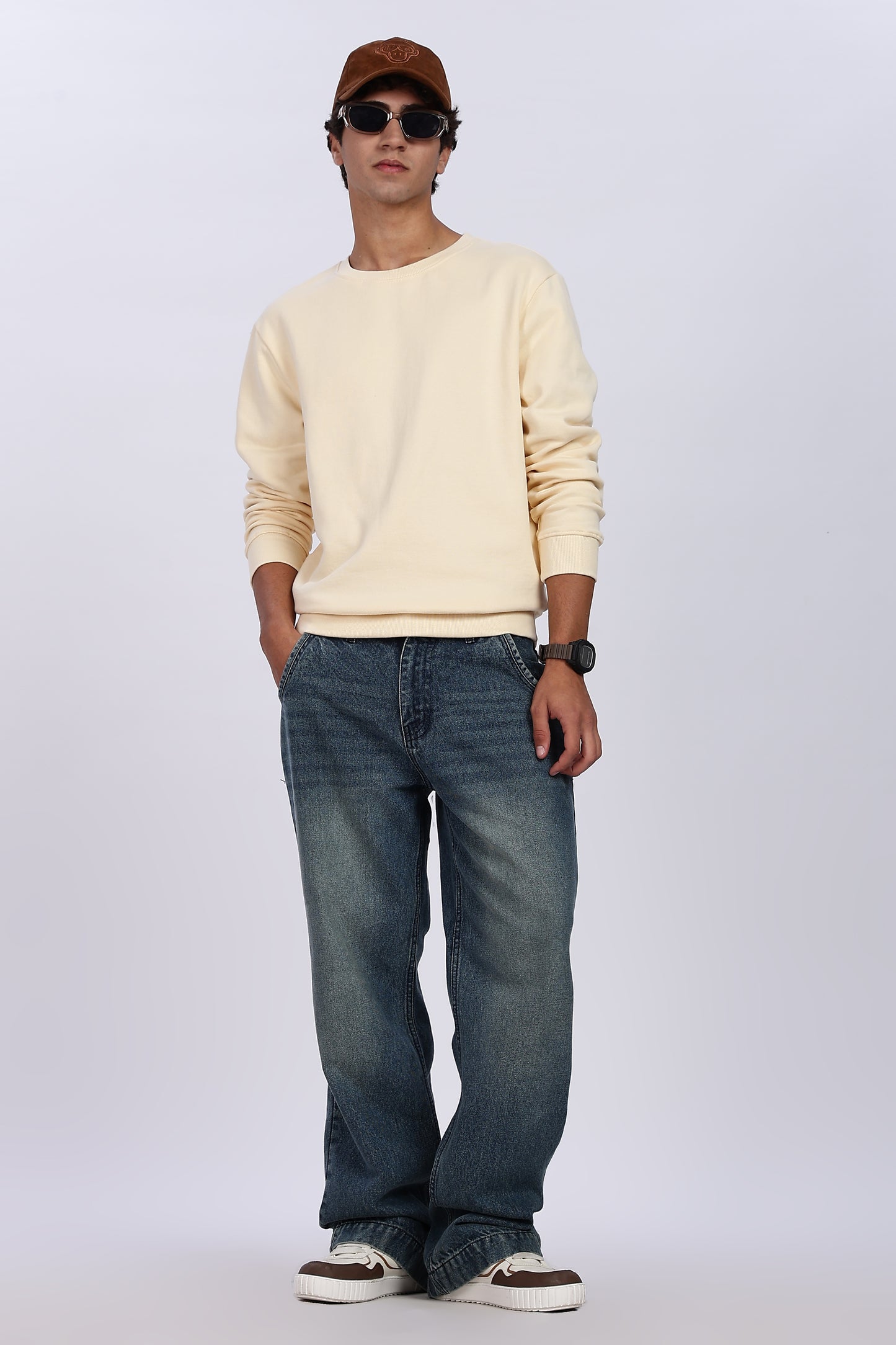 Soft Beige Minimal Sweatshirt