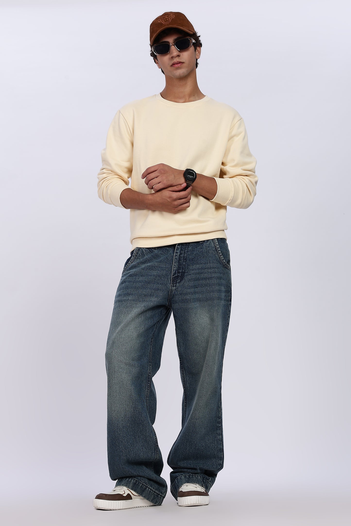 Soft Beige Minimal Sweatshirt