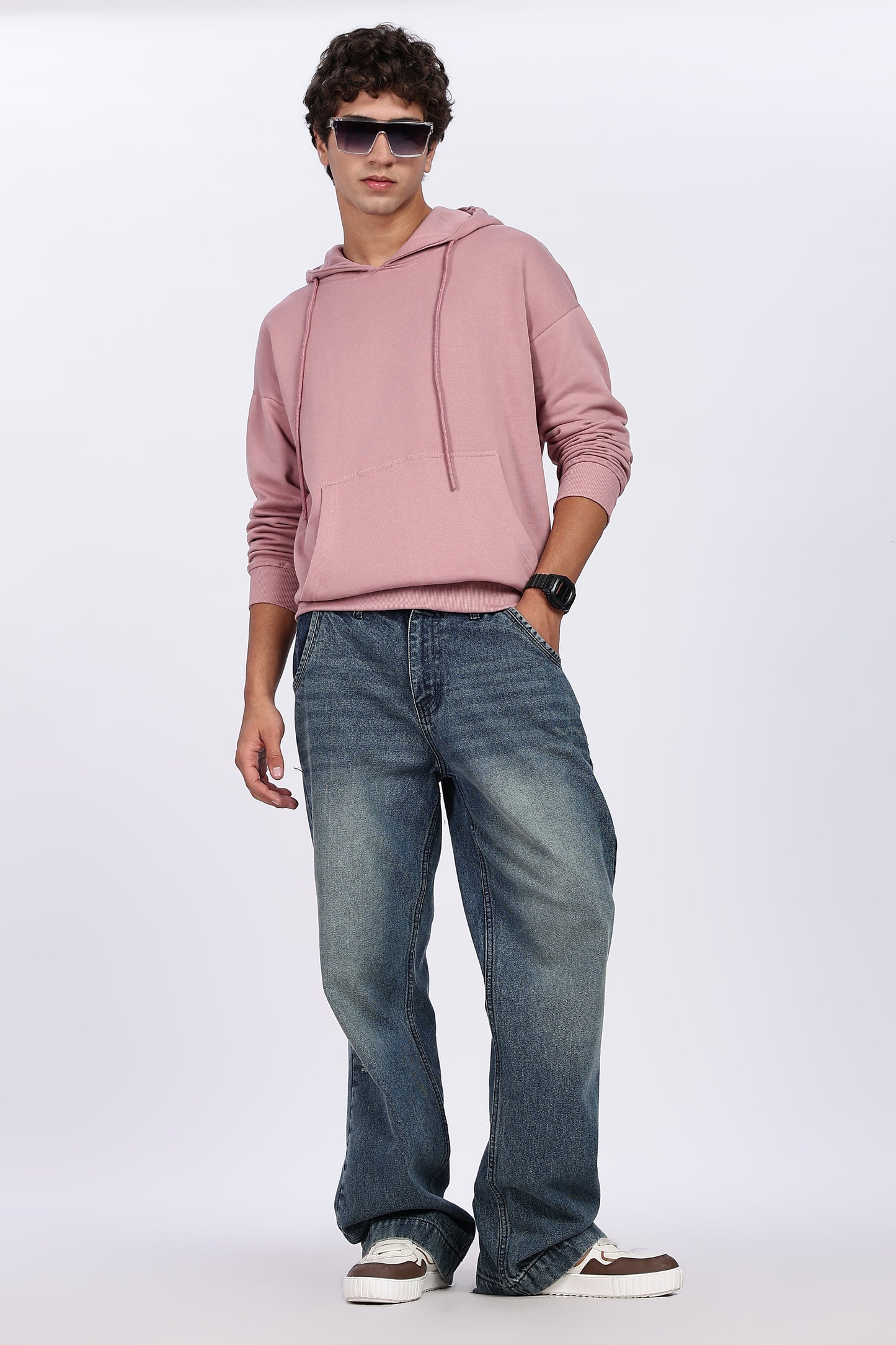 Dusty Pink Minimal Hoodie