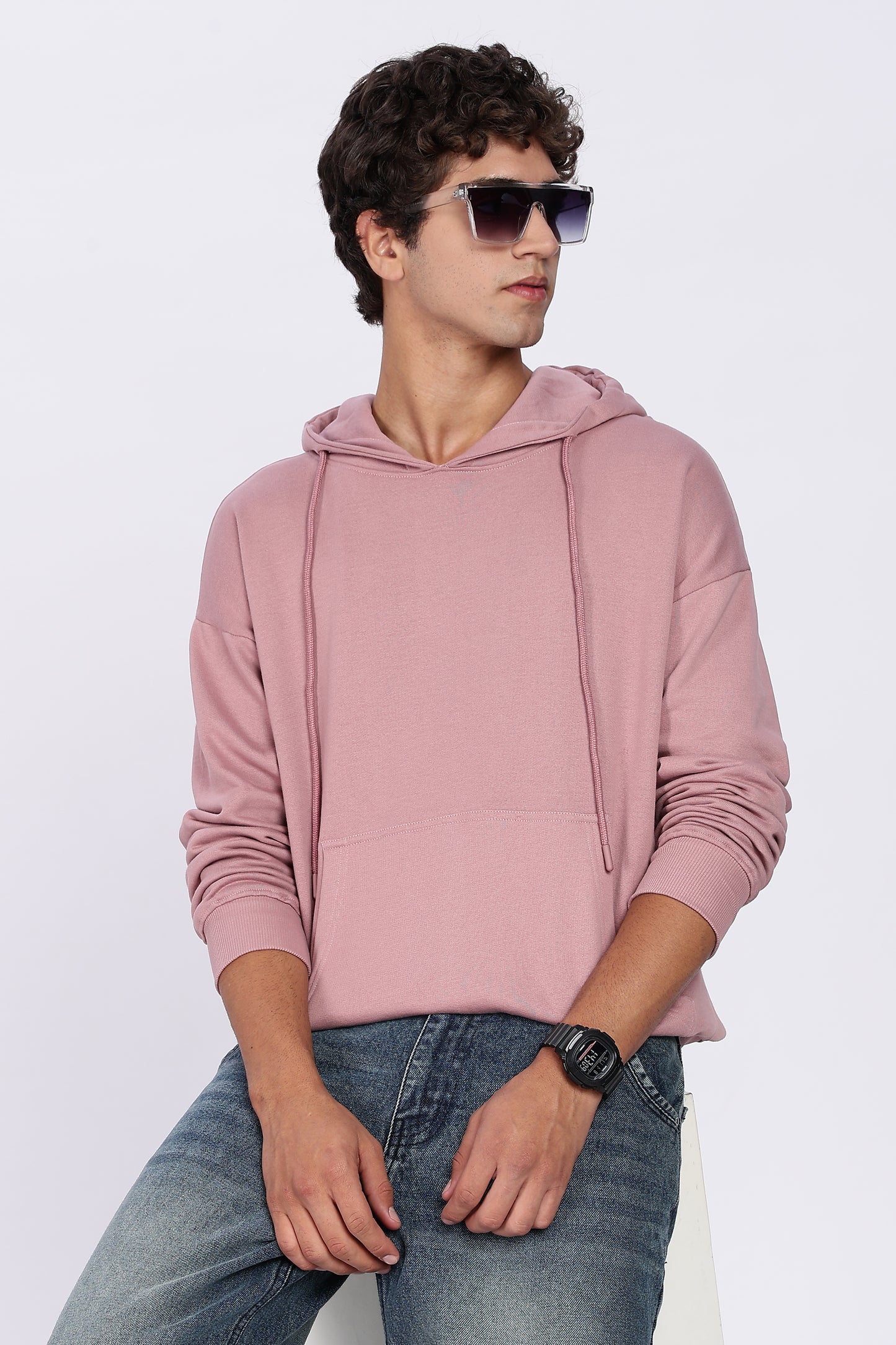 Dusty Pink Minimal Hoodie
