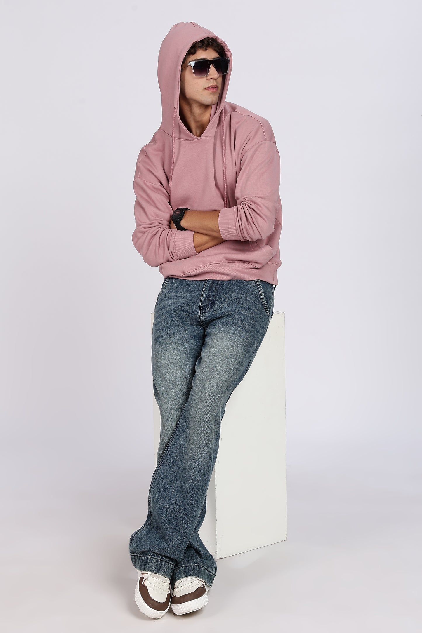 Dusty Pink Minimal Hoodie
