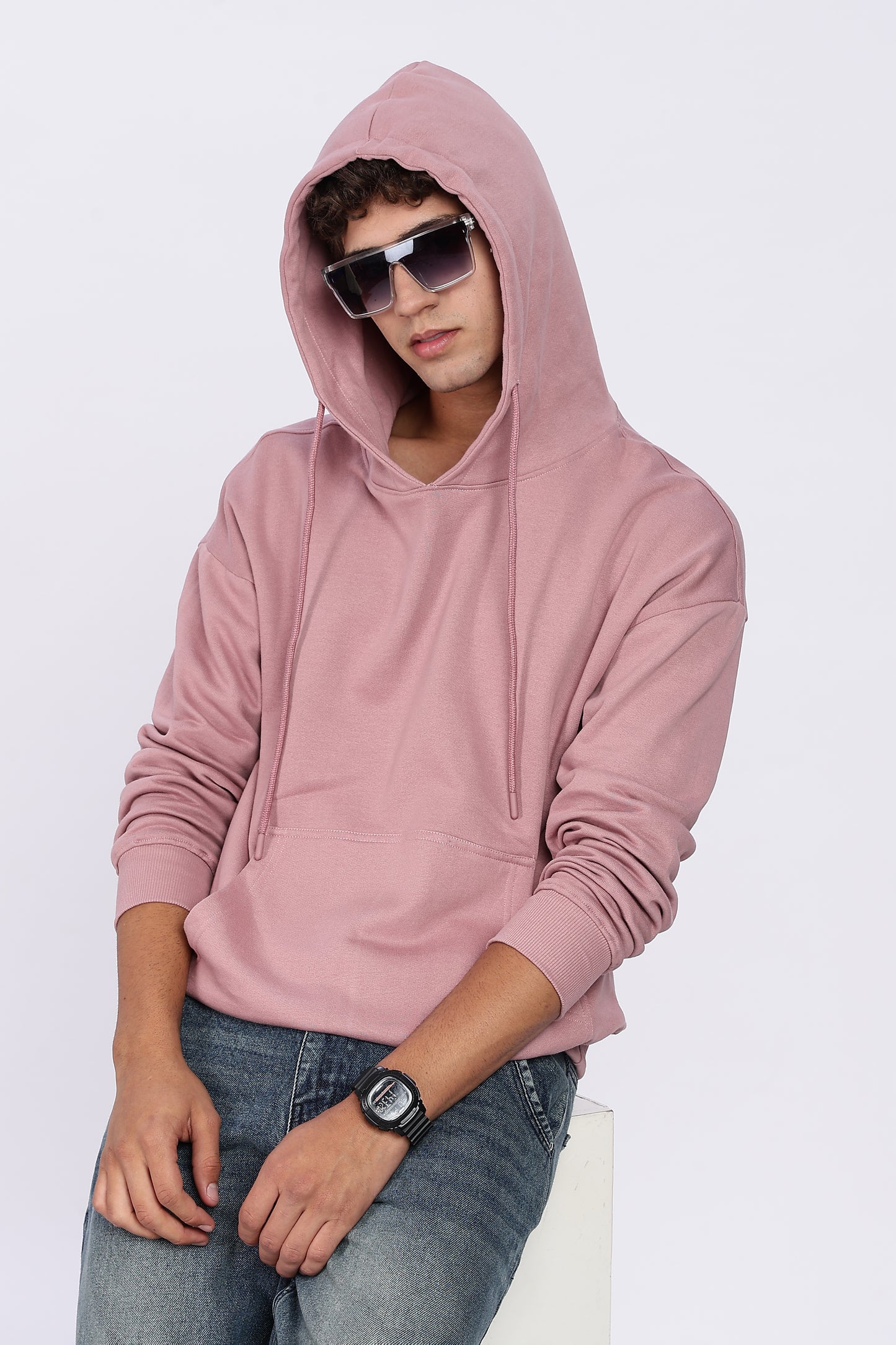 Dusty Pink Minimal Hoodie