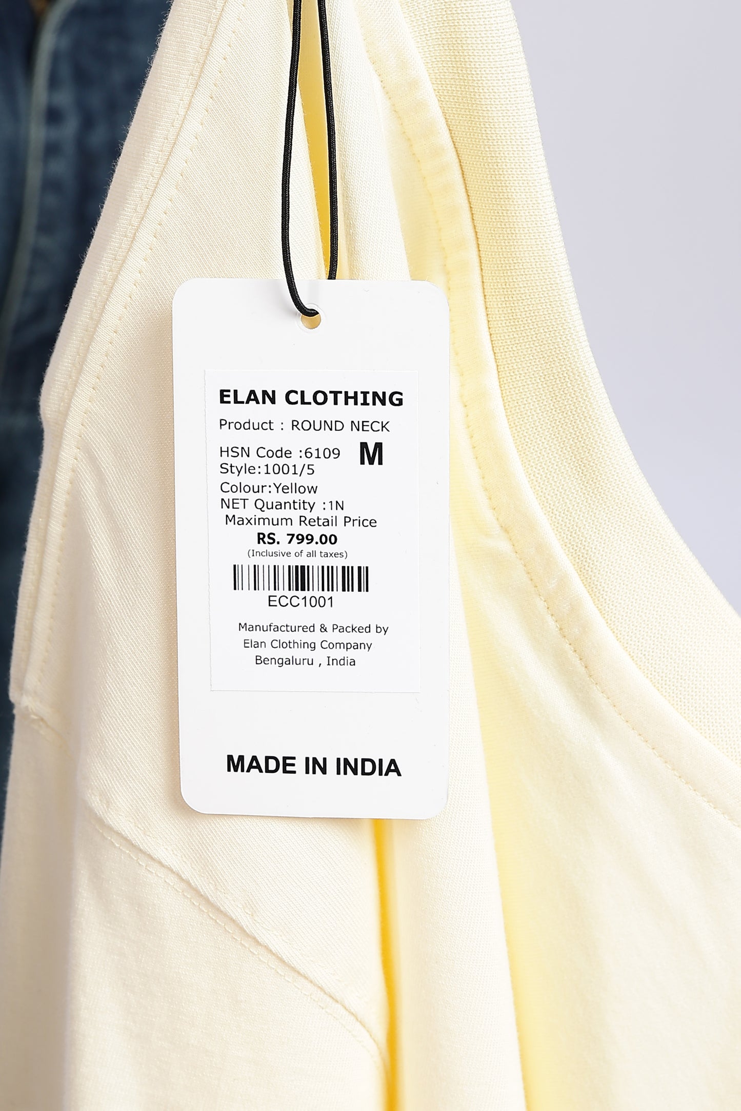 Five-Sleeve Drop Shoulder Light Beige T-Shirt