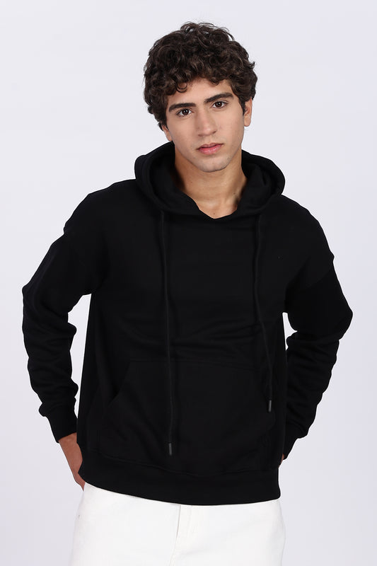 Jet Black Minimal Hoodie