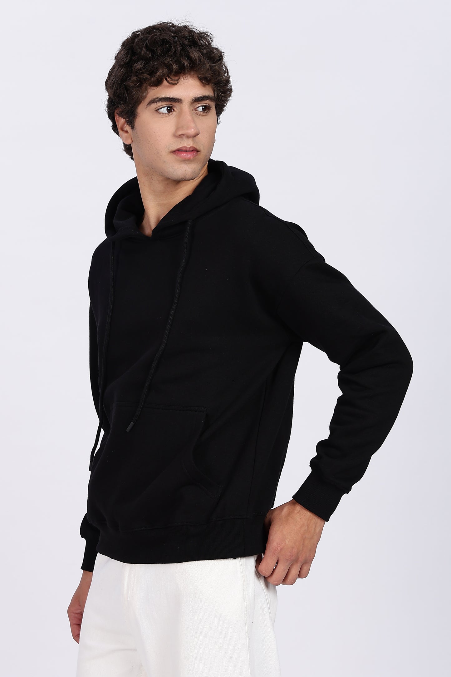 Jet Black Minimal Hoodie