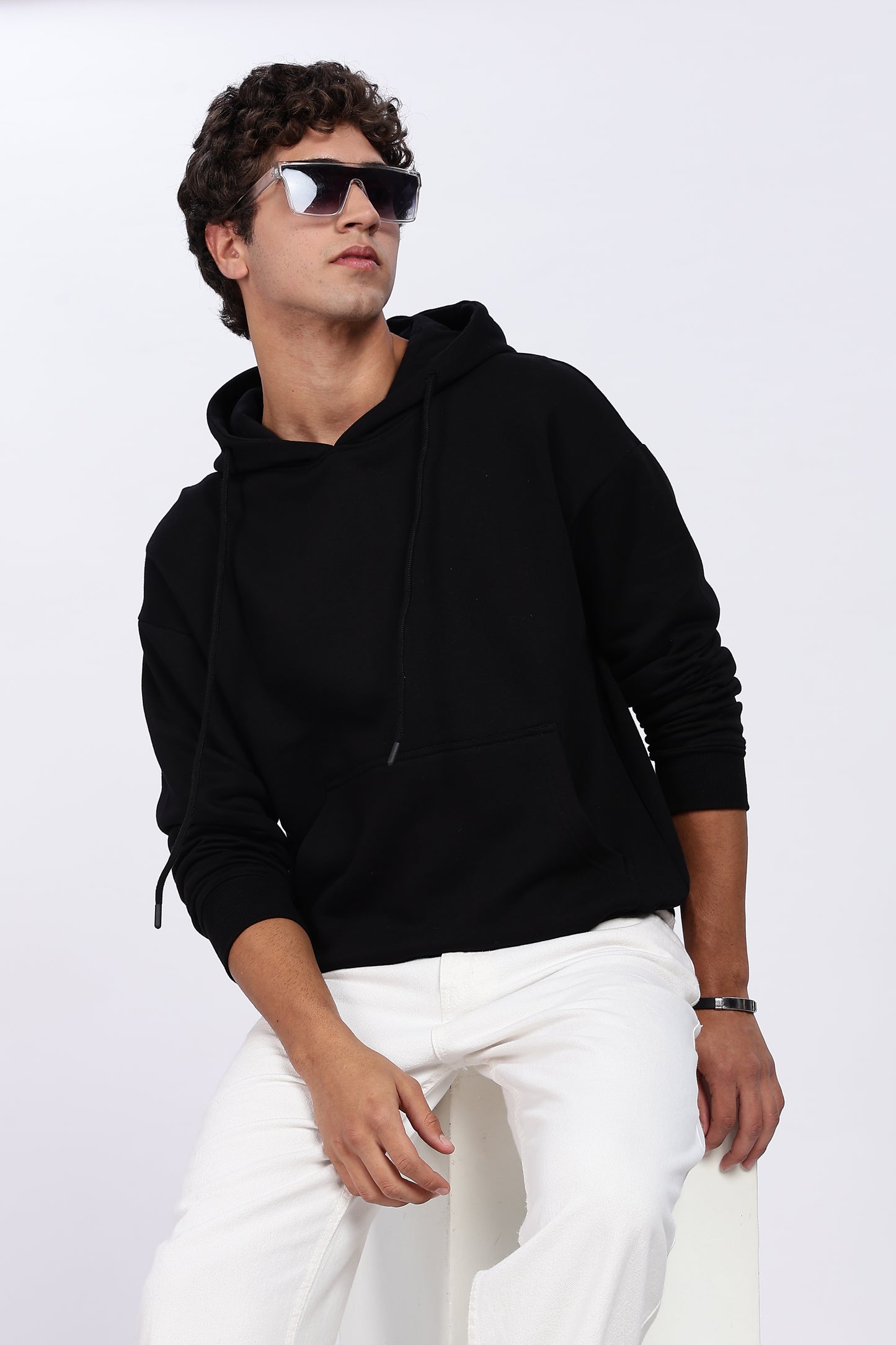 Jet Black Minimal Hoodie