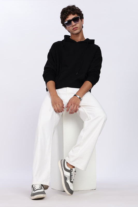 Jet Black Minimal Hoodie